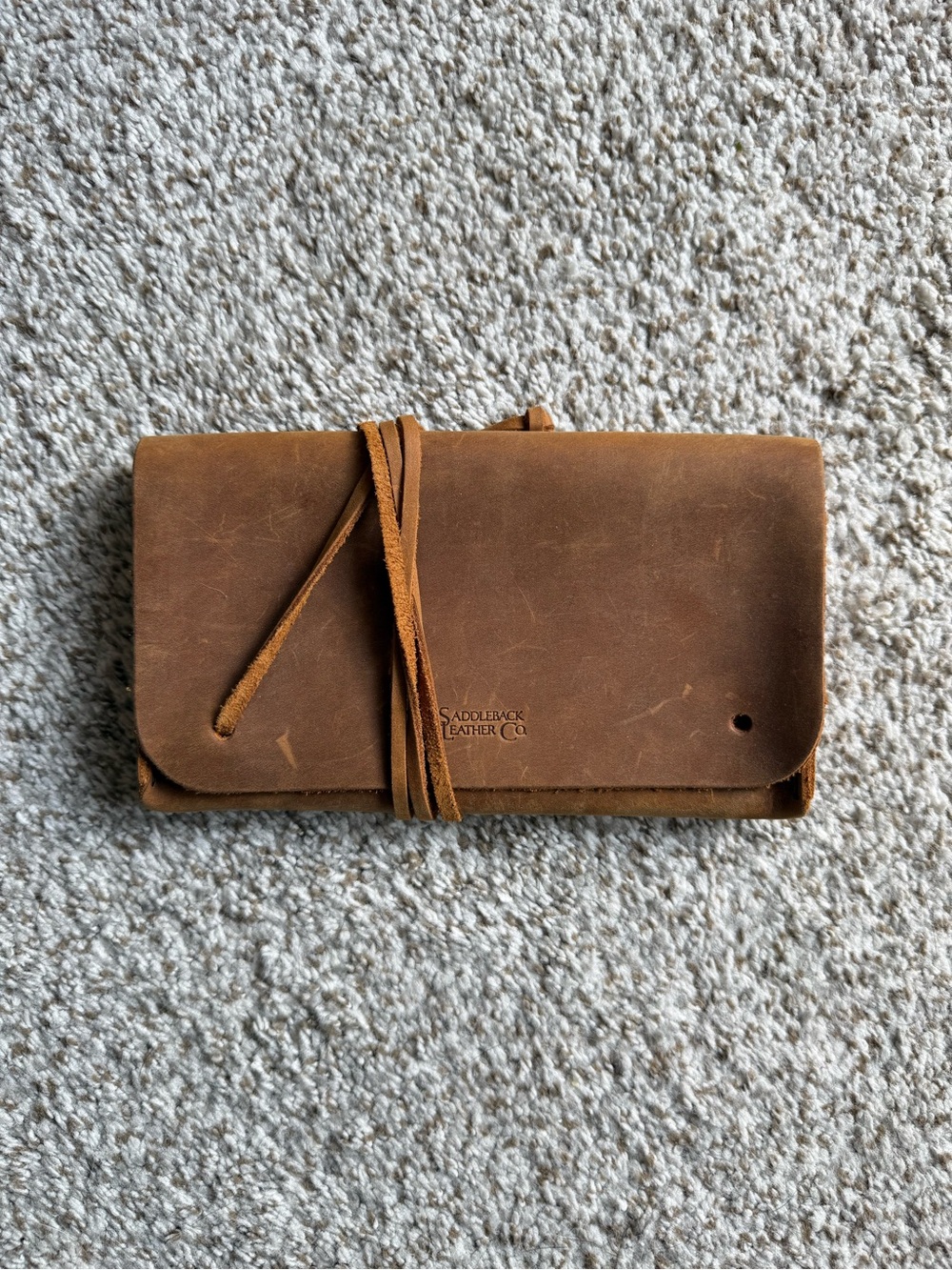 Saddleback Leather Tobacco Leather Organizer Bag
